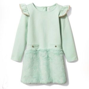 Janie and Jack Faux Fur Ponte Dress